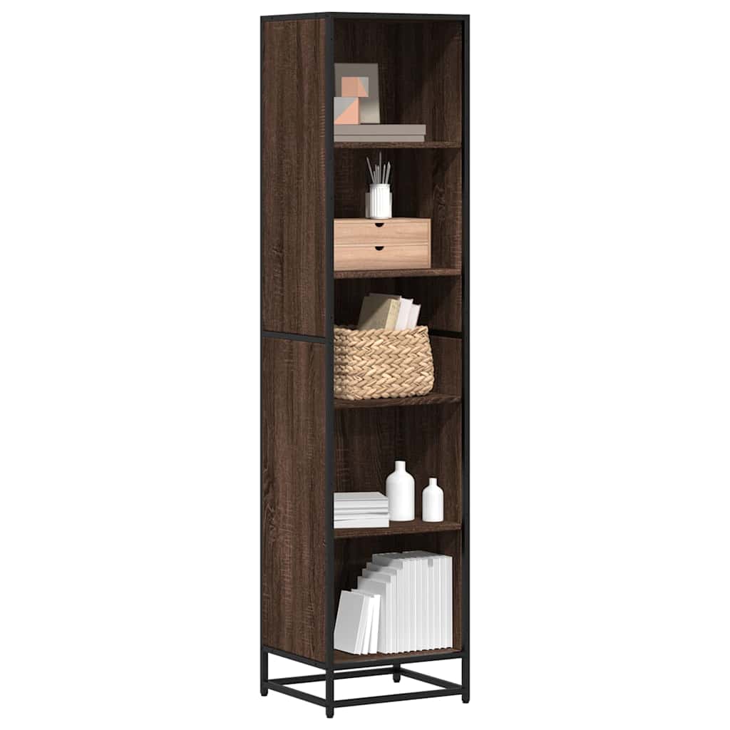 vidaXL Book Cabinet Brown Oak 40x35x170.5 cm Engineered Wood 1