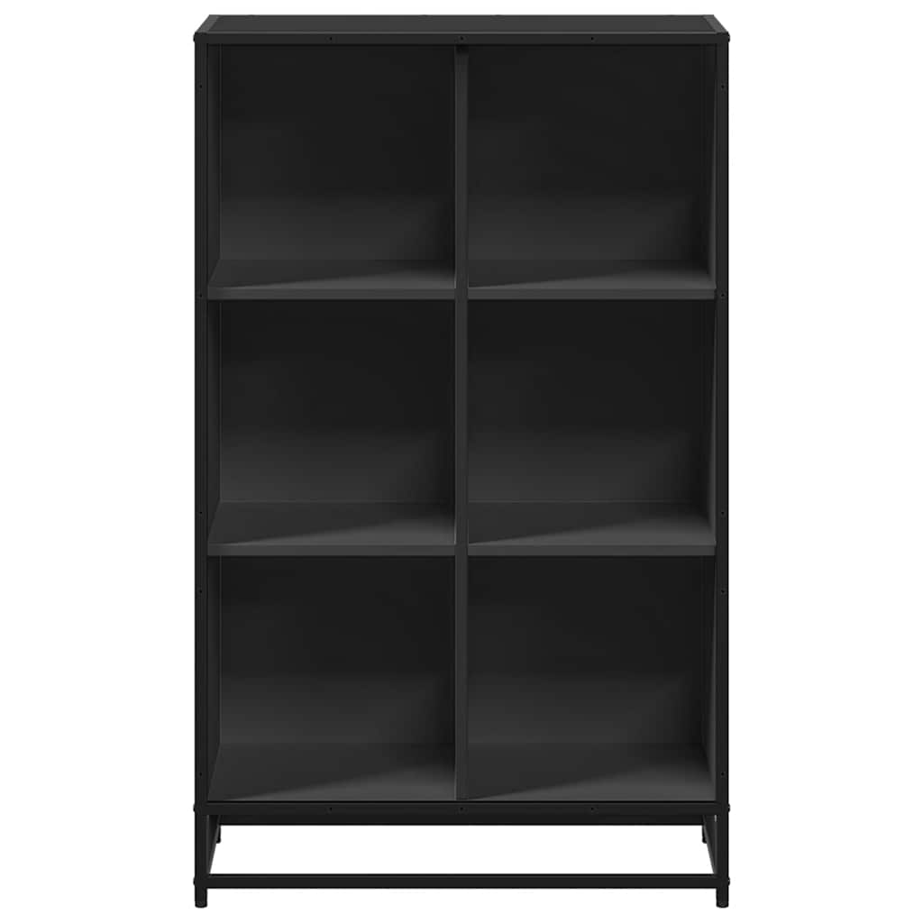 vidaXL Book Cabinet Black 65.5x33x107.5 cm Engineered Wood 4