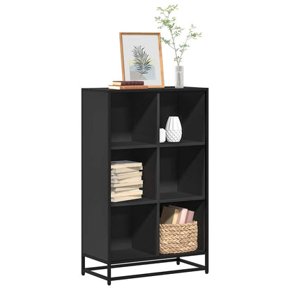 vidaXL Book Cabinet Black 65.5x33x107.5 cm Engineered Wood 1