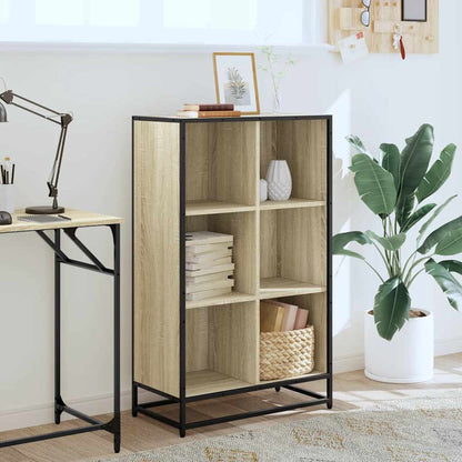 vidaXL Book Cabinet Sonoma Oak 65.5x33x107.5 cm Engineered Wood 3