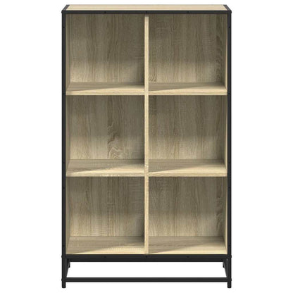 vidaXL Book Cabinet Sonoma Oak 65.5x33x107.5 cm Engineered Wood 4