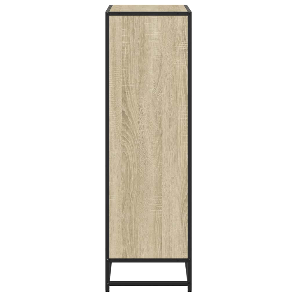 vidaXL Book Cabinet Sonoma Oak 65.5x33x107.5 cm Engineered Wood 5