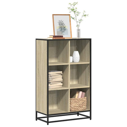 vidaXL Book Cabinet Sonoma Oak 65.5x33x107.5 cm Engineered Wood 1