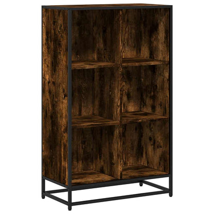vidaXL Book Cabinet Smoked Oak 65.5x33x107.5 cm Engineered Wood 2