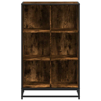 vidaXL Book Cabinet Smoked Oak 65.5x33x107.5 cm Engineered Wood 4
