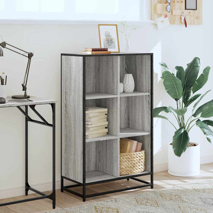 vidaXL Book Cabinet Grey Sonoma 65.5x33x107.5 cm Engineered Wood 3