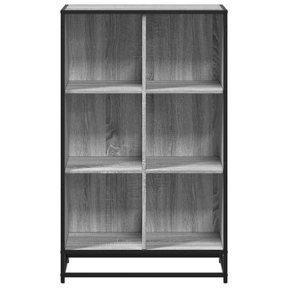 vidaXL Book Cabinet Grey Sonoma 65.5x33x107.5 cm Engineered Wood 4