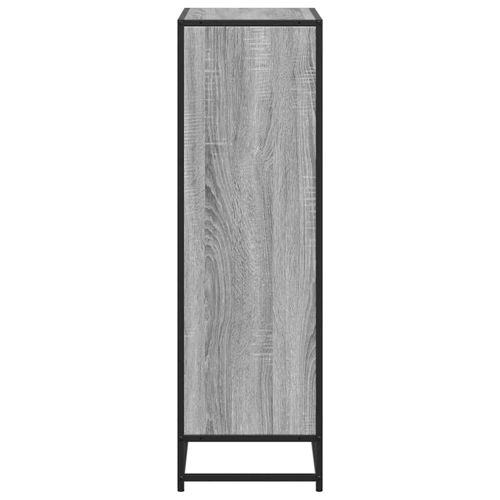 vidaXL Book Cabinet Grey Sonoma 65.5x33x107.5 cm Engineered Wood 5