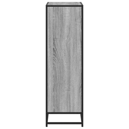 vidaXL Book Cabinet Grey Sonoma 65.5x33x107.5 cm Engineered Wood 5