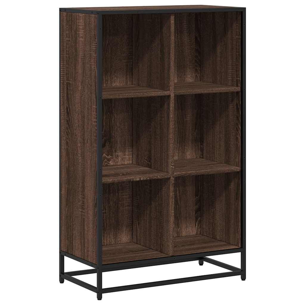 vidaXL Book Cabinet Brown Oak 65.5x33x107.5 cm Engineered Wood 2