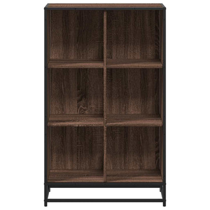 vidaXL Book Cabinet Brown Oak 65.5x33x107.5 cm Engineered Wood 4