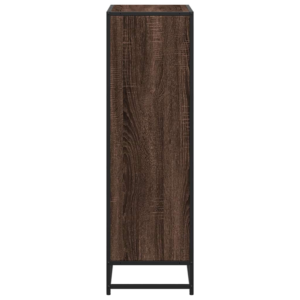 vidaXL Book Cabinet Brown Oak 65.5x33x107.5 cm Engineered Wood 5