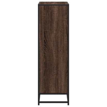 vidaXL Book Cabinet Brown Oak 65.5x33x107.5 cm Engineered Wood 5