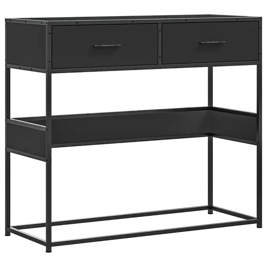 Console Table 90x35x80 cm Engineered Wood Black