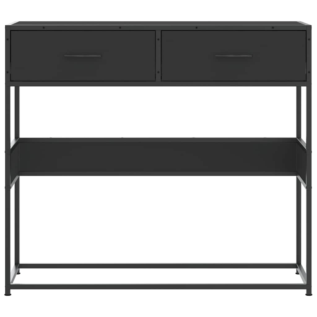 vidaXL Console Table Black 90x35x80 cm Engineered Wood 4
