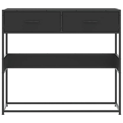 vidaXL Console Table Black 90x35x80 cm Engineered Wood 4