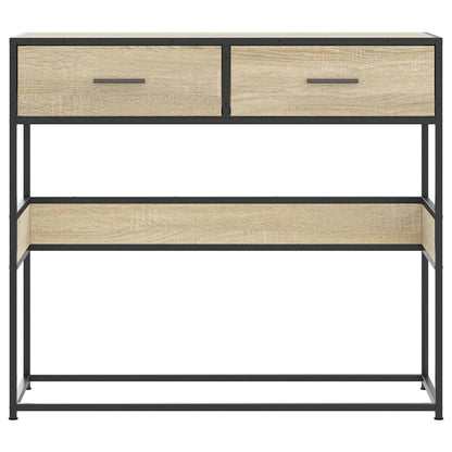vidaXL Console Table Sonoma Oak 90x35x80 cm Engineered Wood 4