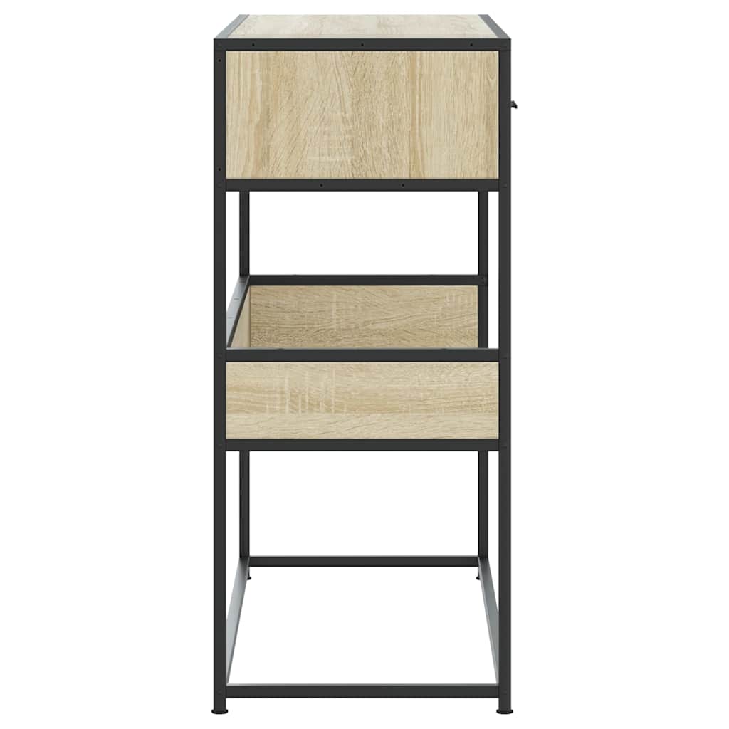 vidaXL Console Table Sonoma Oak 90x35x80 cm Engineered Wood 5