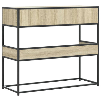 vidaXL Console Table Sonoma Oak 90x35x80 cm Engineered Wood 6