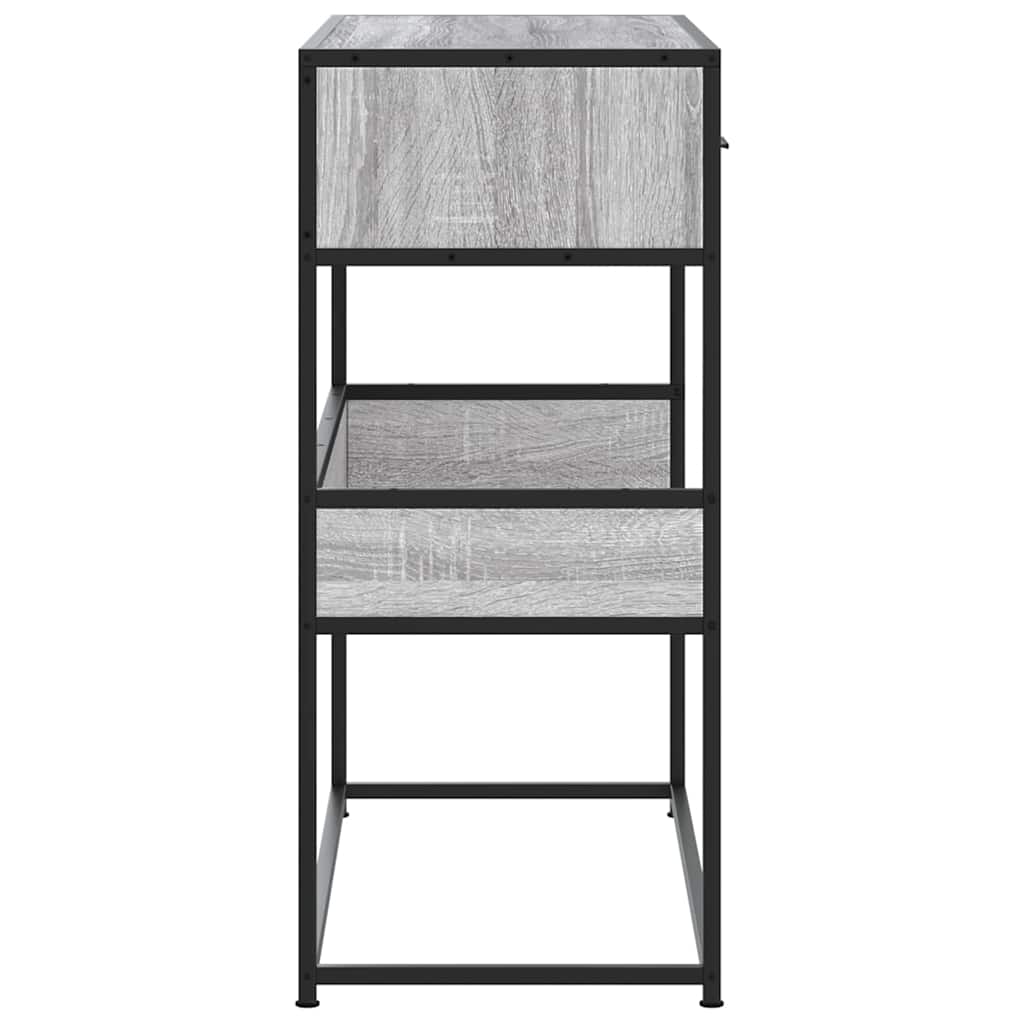 vidaXL Console Table Grey Sonoma 90x35x80 cm Engineered Wood 5