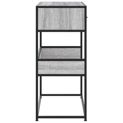 vidaXL Console Table Grey Sonoma 90x35x80 cm Engineered Wood 5
