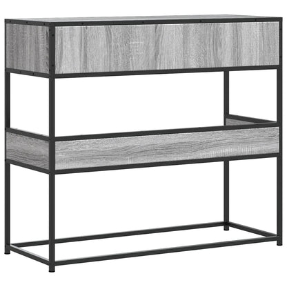 vidaXL Console Table Grey Sonoma 90x35x80 cm Engineered Wood 6