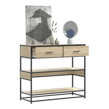 Console Table 90x35x80 cm Engineered Wood Sonoma oak