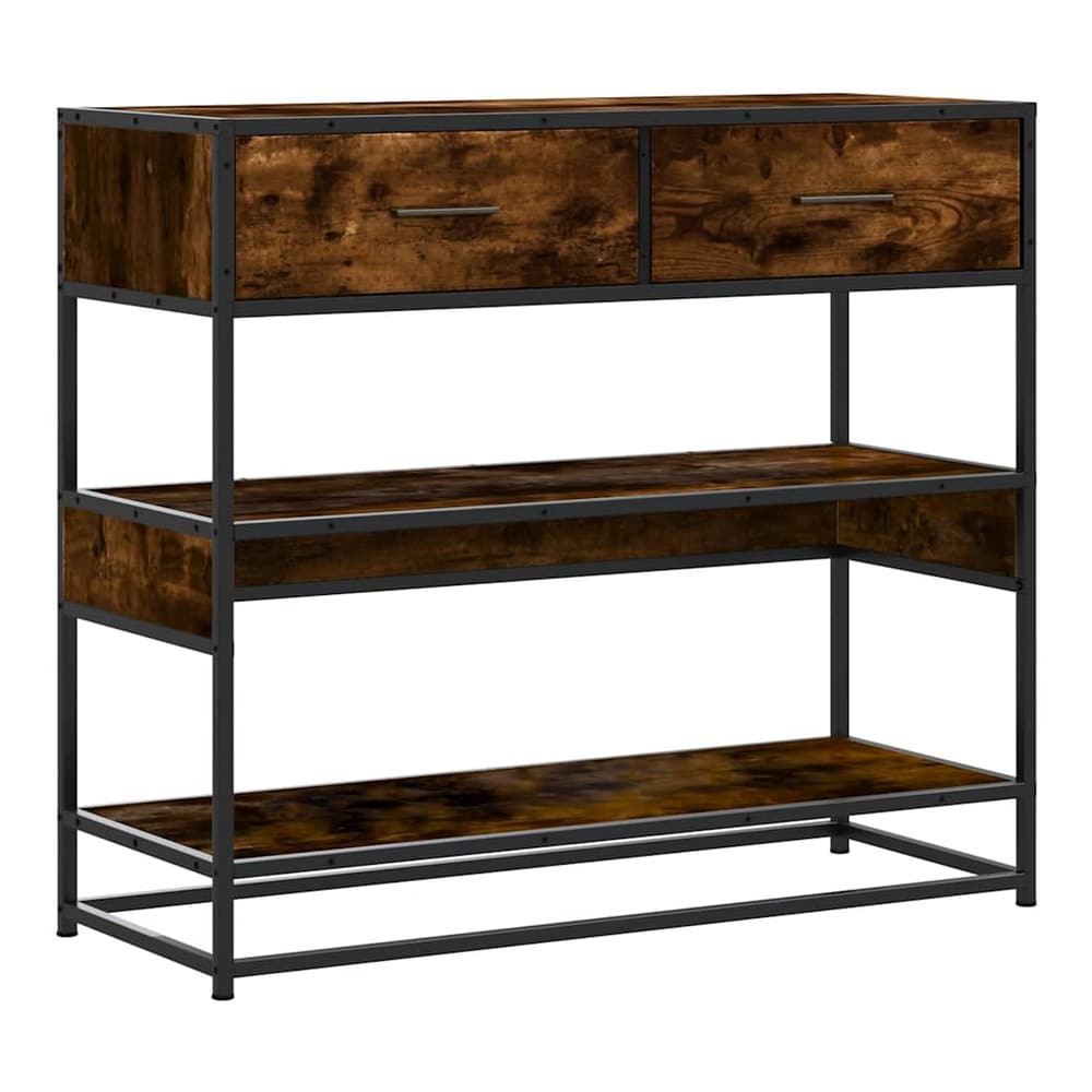 Console Table 90x35x80 cm Engineered Wood Smoked oak