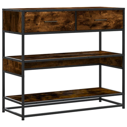 Console Table 90x35x80 cm Engineered Wood Smoked oak