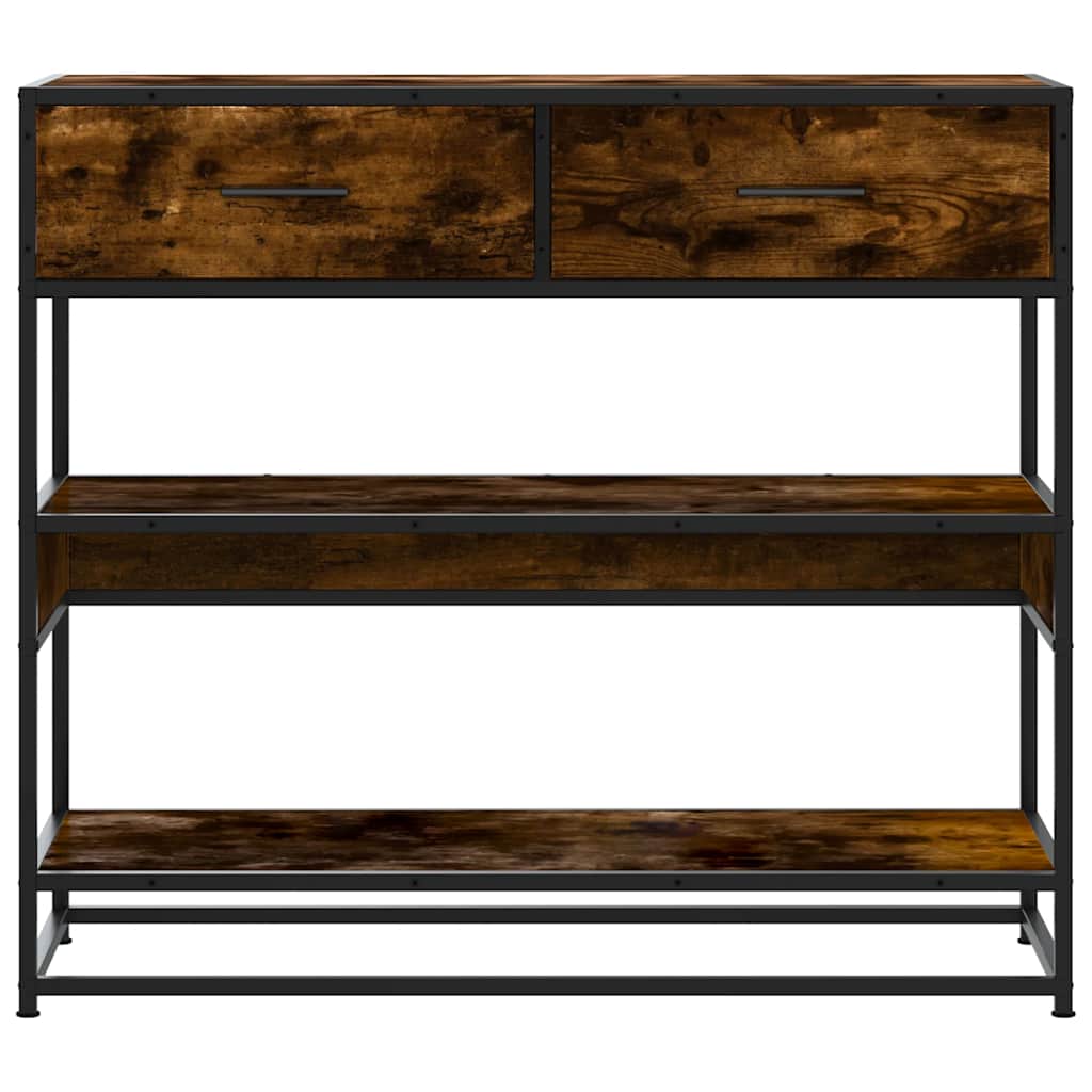Console Table 90x35x80 cm Engineered Wood Smoked oak