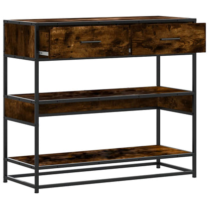 Console Table 90x35x80 cm Engineered Wood Smoked oak