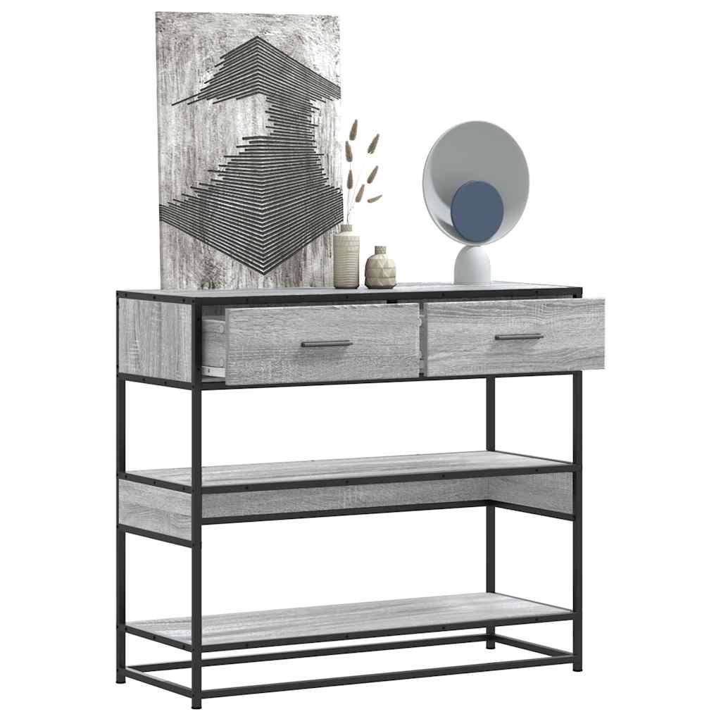 Console Table 90x35x80 cm Engineered Wood Grey sonoma