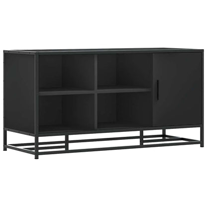 vidaXL Shoe Bench Black 100x40x53.5 cm Engineered Wood and Metal 2