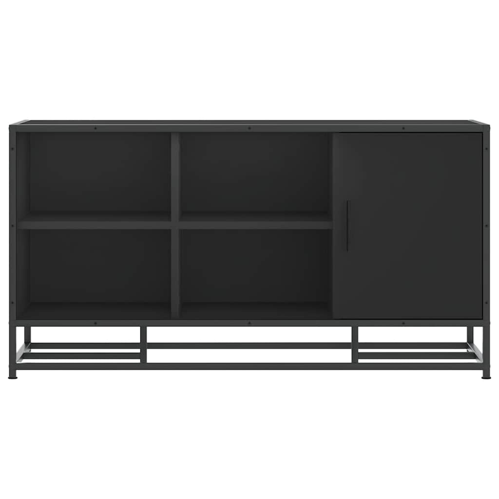 vidaXL Shoe Bench Black 100x40x53.5 cm Engineered Wood and Metal 4