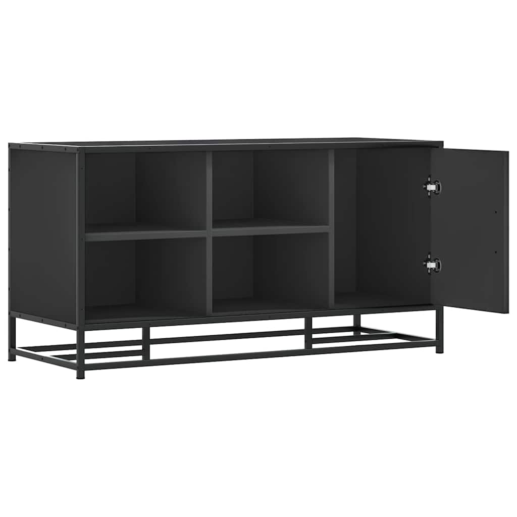 vidaXL Shoe Bench Black 100x40x53.5 cm Engineered Wood and Metal 5