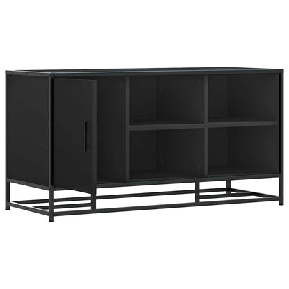 vidaXL Shoe Bench Black 100x40x53.5 cm Engineered Wood and Metal 6