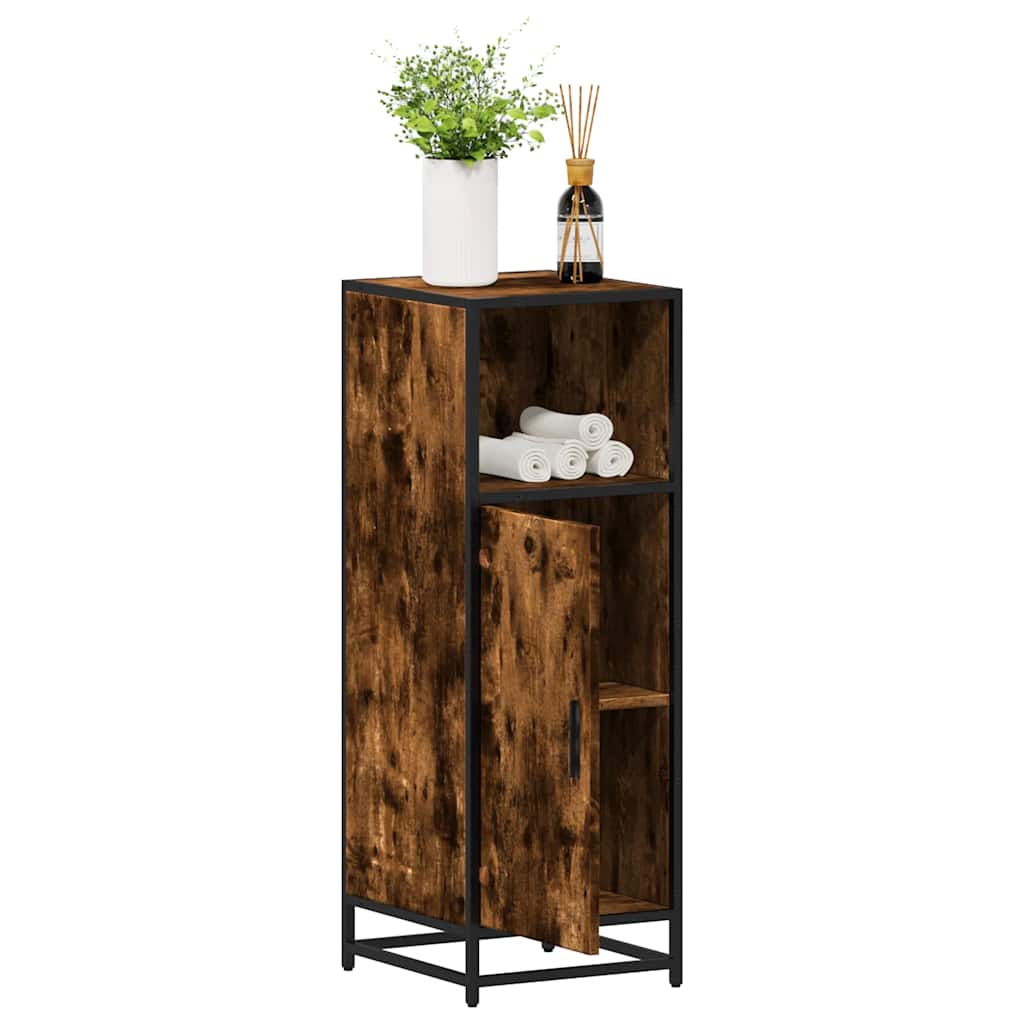 Bathroom Cabinet 35x37,5x100 cm Engineered Wood Smoked oak