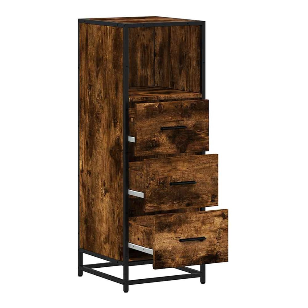 Bathroom Cabinet 35x37,5x100 cm Engineered Wood Smoked oak