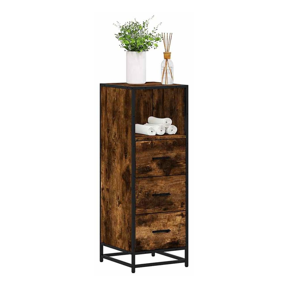 Bathroom Cabinet 35x37,5x100 cm Engineered Wood Smoked oak