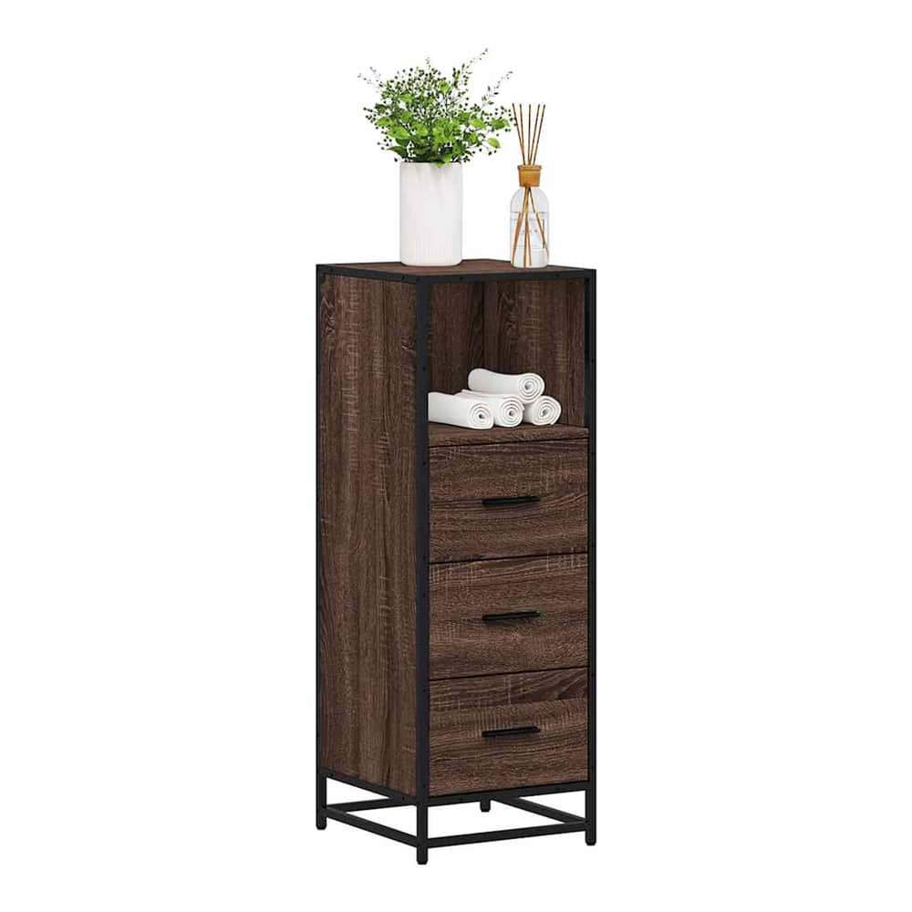 Bathroom Cabinet 35x37,5x100 cm Engineered Wood Brown oak