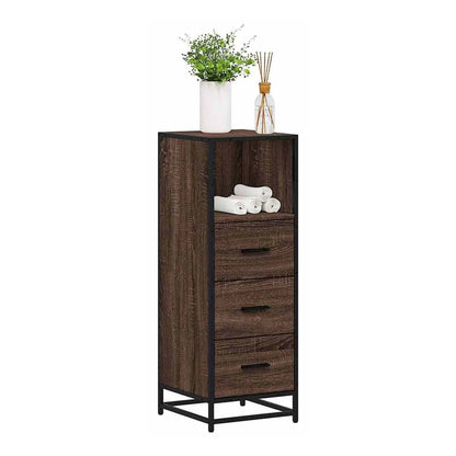 Bathroom Cabinet 35x37,5x100 cm Engineered Wood Brown oak