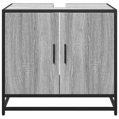 vidaXL Bathroom Sink Cabinet Grey Sonoma 65x33x60 cm Engineered Wood 5