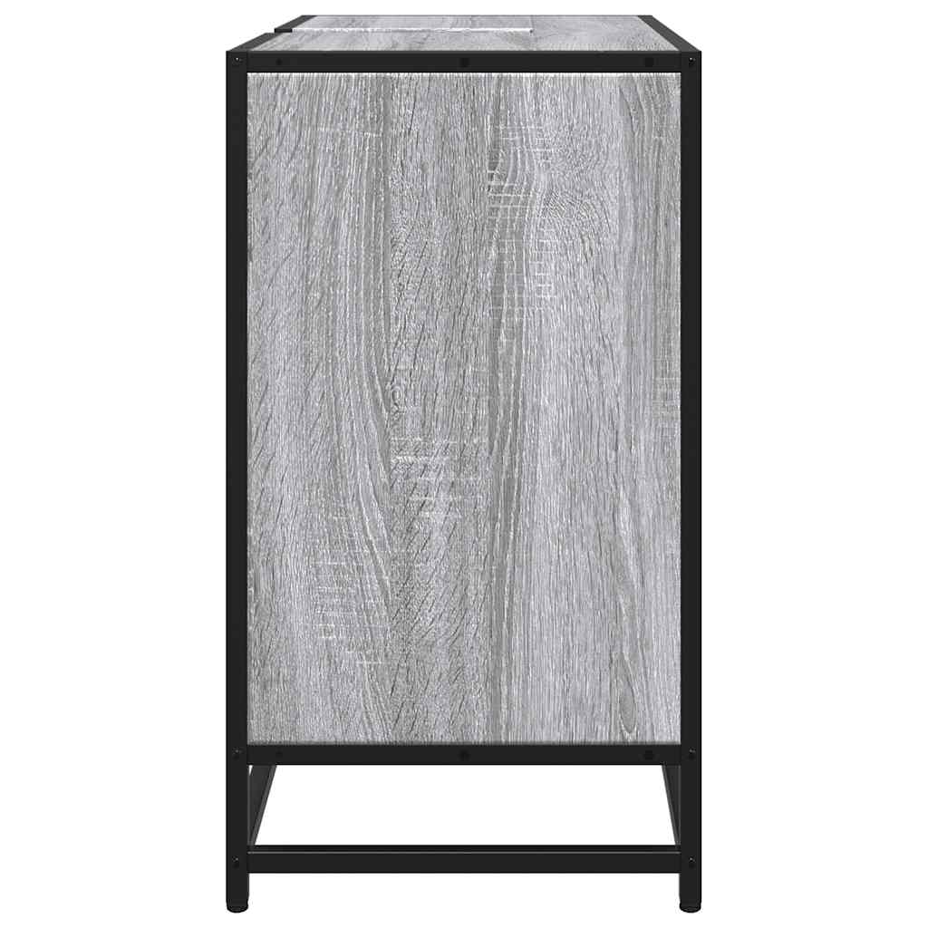 vidaXL Bathroom Sink Cabinet Grey Sonoma 65x33x60 cm Engineered Wood 6