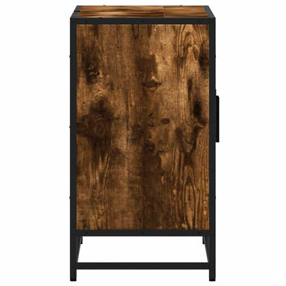 vidaXL Bathroom Sink Cabinet Smoked Oak 90x33x60 cm Engineered Wood 6