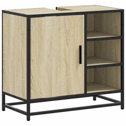 vidaXL Bathroom Sink Cabinet Sonoma Oak 65x33x60 cm Engineered Wood 2