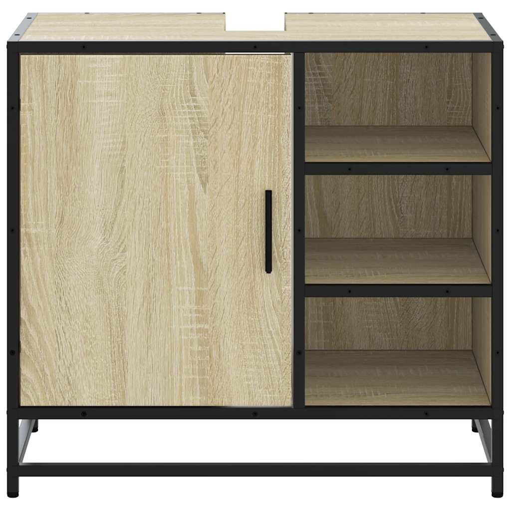vidaXL Bathroom Sink Cabinet Sonoma Oak 65x33x60 cm Engineered Wood 5