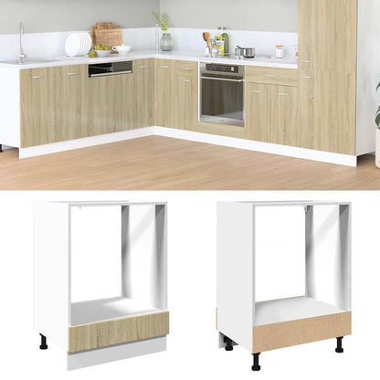 vidaXL Oven Cabinet Sonoma Oak 60x46x81.5 cm Engineered Wood 1