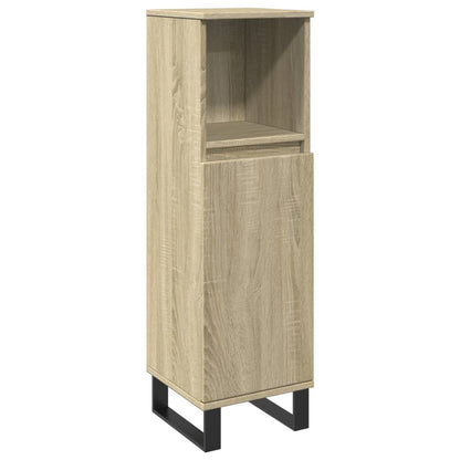 vidaXL Bathroom Cabinet Sonoma Oak 30x30x100 cm Engineered Wood 2