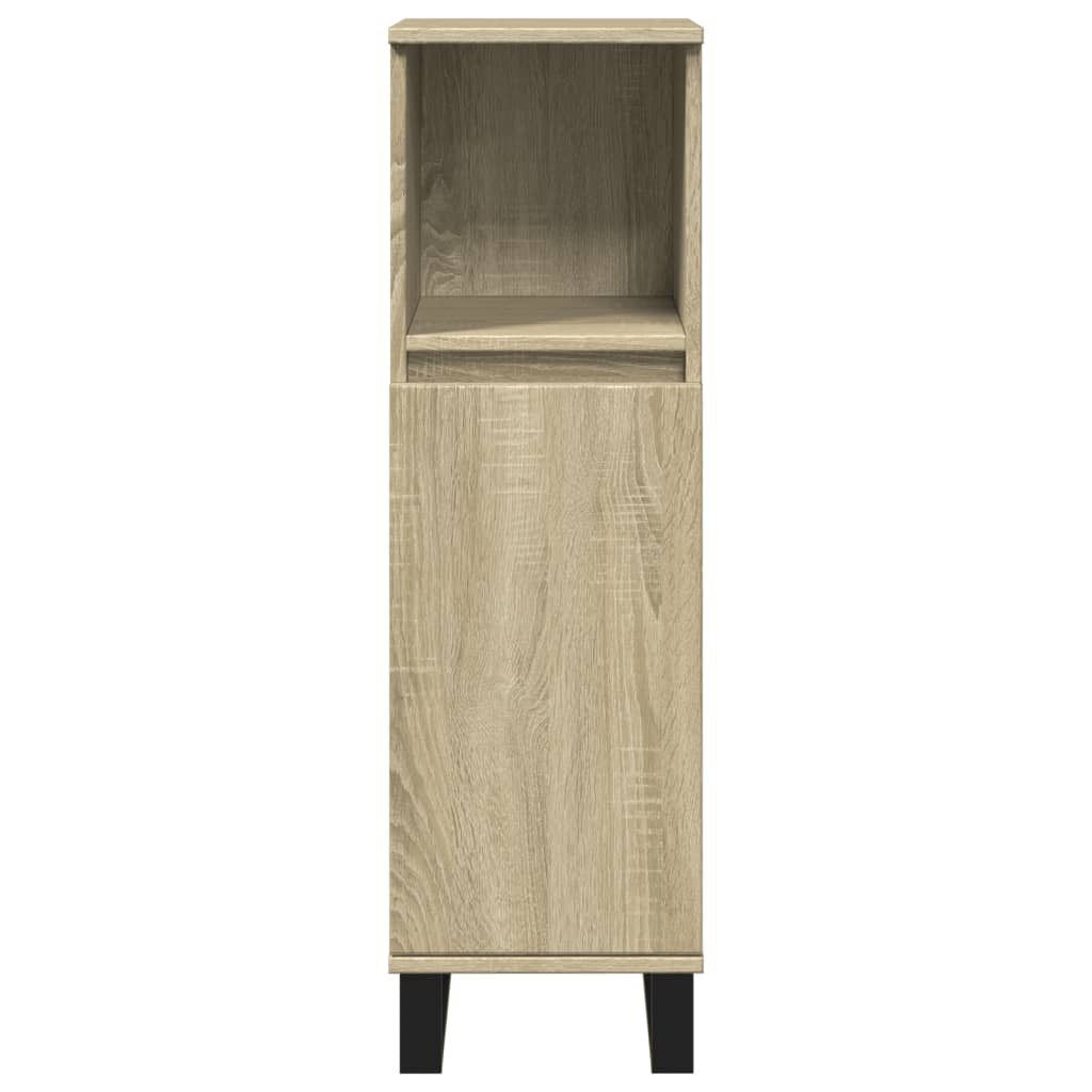 vidaXL Bathroom Cabinet Sonoma Oak 30x30x100 cm Engineered Wood 4