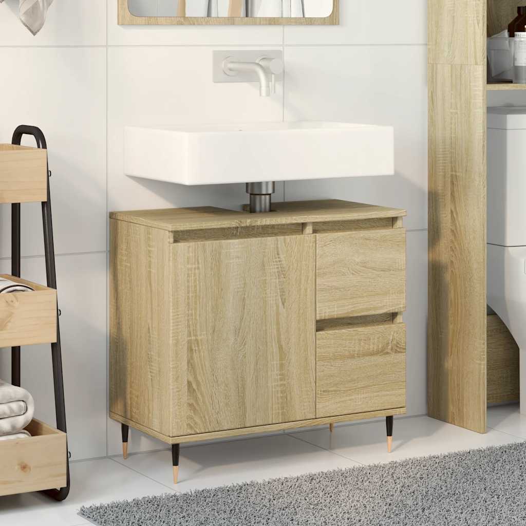 vidaXL Bathroom Cabinet 65x33x60 cm Engineered Wood